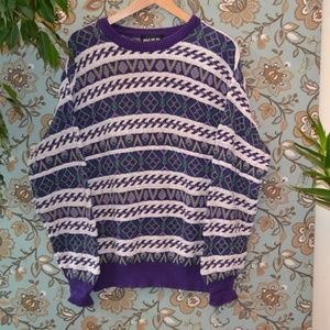 (3 for 20) rad patterned vintage knit sweater
